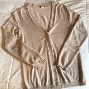 Blush J. Crew Merino Wool Cardigan